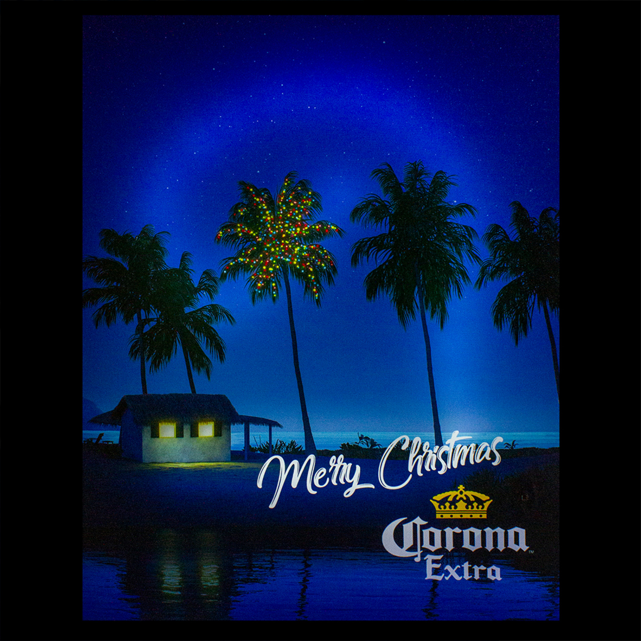 Corona Extra Motion Activated Musical Lighted Christmas Wall Art